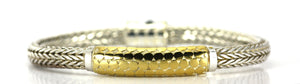 SOHO Woven Large Central Dot Station Sterling Silver and Gold