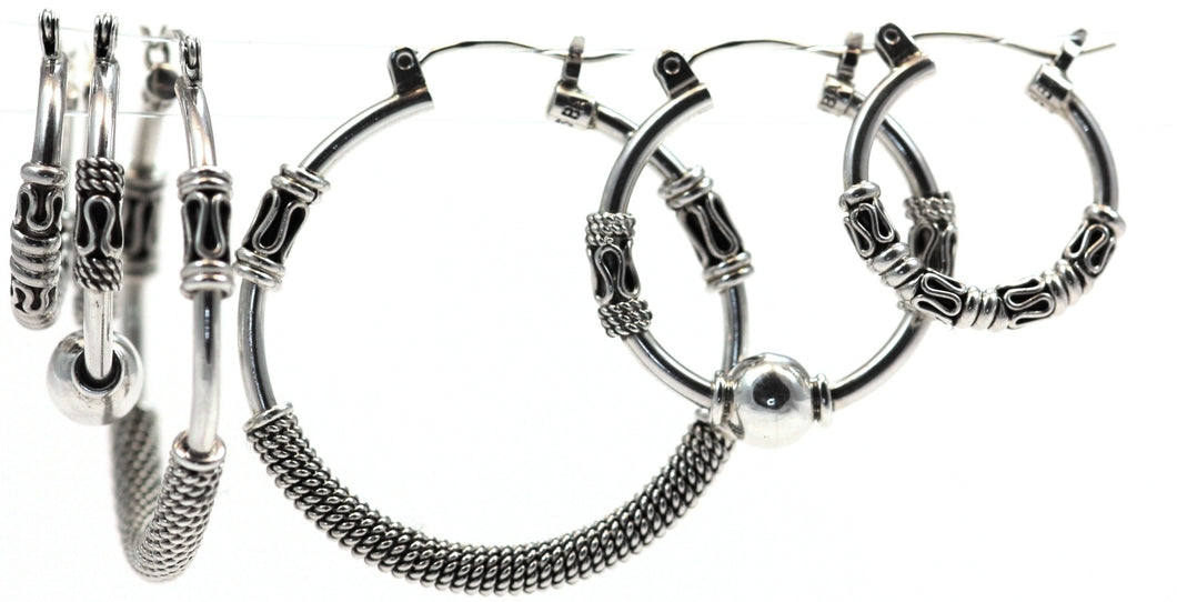 SURA Set of # Decorative Hoop Earrngs