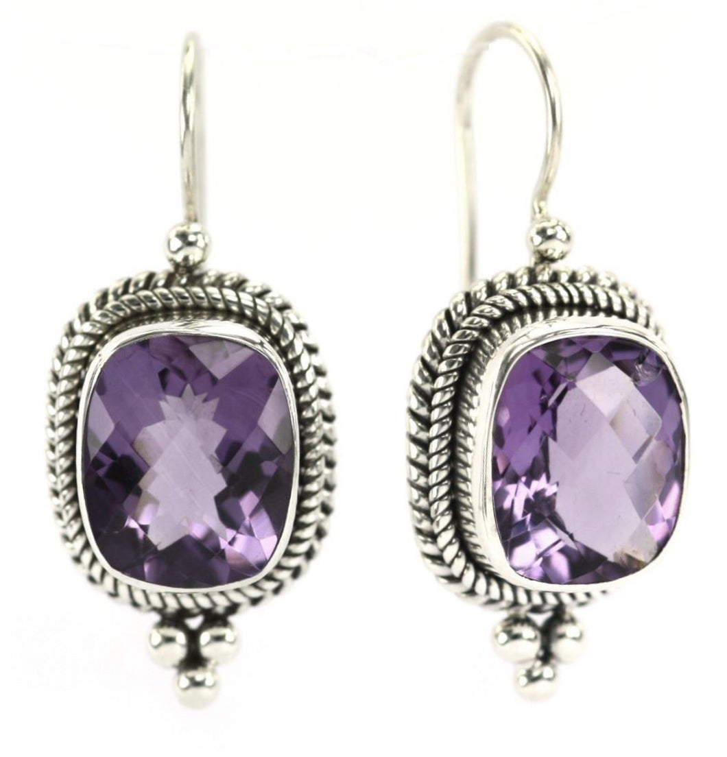 PADMA Tali Air Faceted Amethyst Drop Earrings