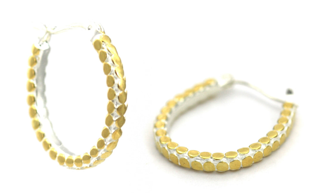 SOHO Horse Shoe Gold Dot Wrap Earrings