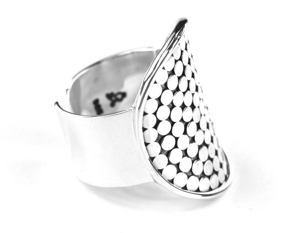 KALA Cigar Band Dotted Adjustable Ring